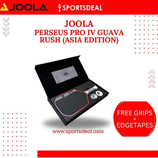 JOOLA Ben Johns Perseus Pro IV Guava Rush (Asia Edition) Pickleball Paddle (Includes 3 Free Grips + 3 Edgetapes In The Box)