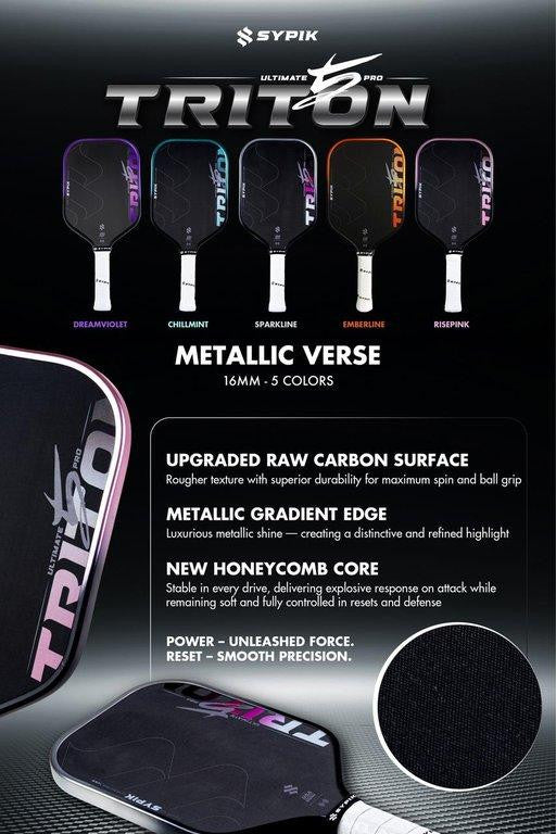 Sypik Triton 5 Ultimate Pro Tour 16mm Pickleball Paddle (PRE-ORDER)