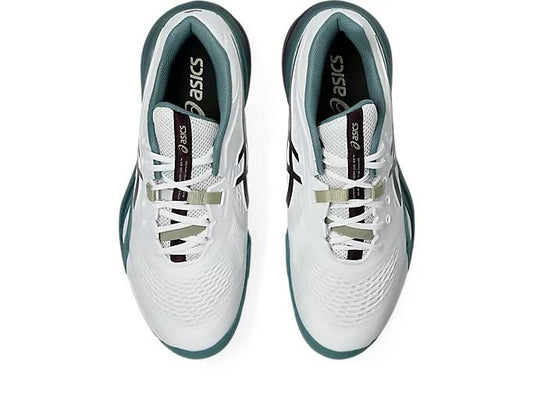 ASICS Gel Resolution X White/DarkAubergine Wide Mens Tennis Shoes