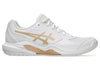 ASICS Gel Dedicate 9 Pickleball Shoes (White/Champagne) Womens
