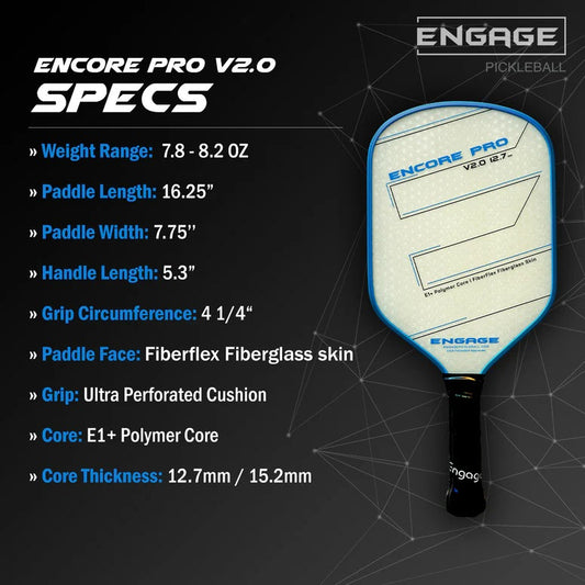Engage Encore Pro V2.0 Lime Green Pickleball Paddle (DEMO)