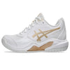 ASICS Gel Dedicate 9 Pickleball Shoes (White/Champagne) Womens
