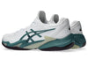 ASICS Court FF 3 Mens Tennis Shoes (White/FogTeal)