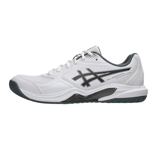 ASICS Gel Dedicate 9 Pickleball Shoes (White/Gunmetal) Mens
