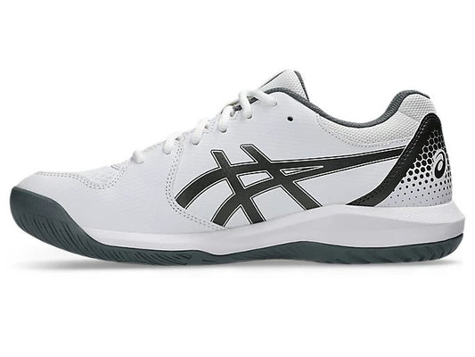 Asics Gel Dedicate 8 Pickleball Men's Shoes (White/Gunmetal)