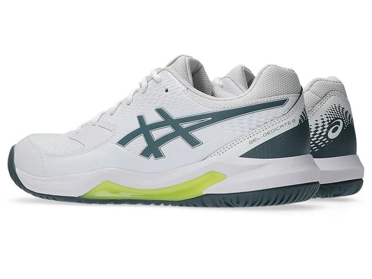 Asics Gel Dedicate 8 Pickleball Shoes (White/Ironclad)