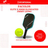 Facolos Elite X 16mm Elongated Jimmy Liong Edition Pickleball Paddle (Includes 3 Free Balls + Grip)
