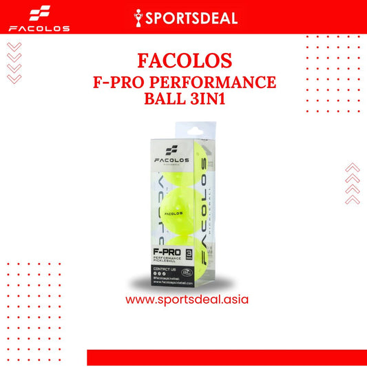 Facolos F-Pro Performance Pickleball Ball (1 Box of 3 Balls)