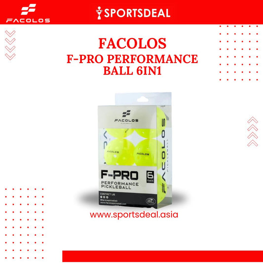 Facolos F-Pro Performance Pickleball Ball (1 Box of 6 Balls)