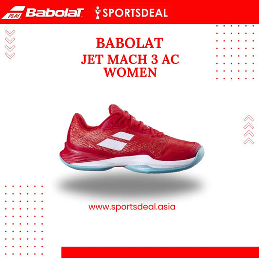 Babolat Jet Mach 3 All-Court Women's Tennis Shoes (Fiesta Red)