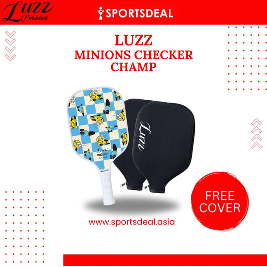 Luzzpickleball Minions Checker Champ Original Pickleball Paddle (16mm) T700 Carbon Fiber (Includes Free Paddle Cover)