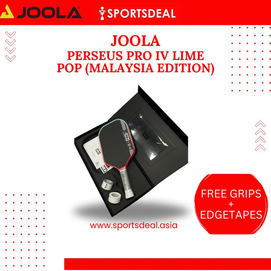 JOOLA Perseus Pro IV Lime Pop (Malaysia Edition) Pickleball Paddle (Includes 3 Free Grips + 3 Edgetapes In The Box)
