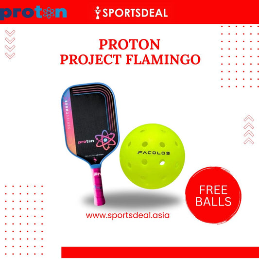 Proton Series Three - Project Flamingo Pickleball Paddle (Includes Free 3 Balls)