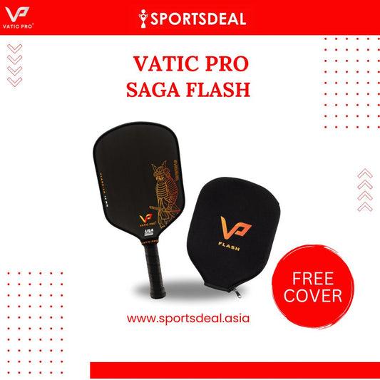 Vatic Pro Saga Flash Pickleball Paddle (Includes Free Paddle Cover)