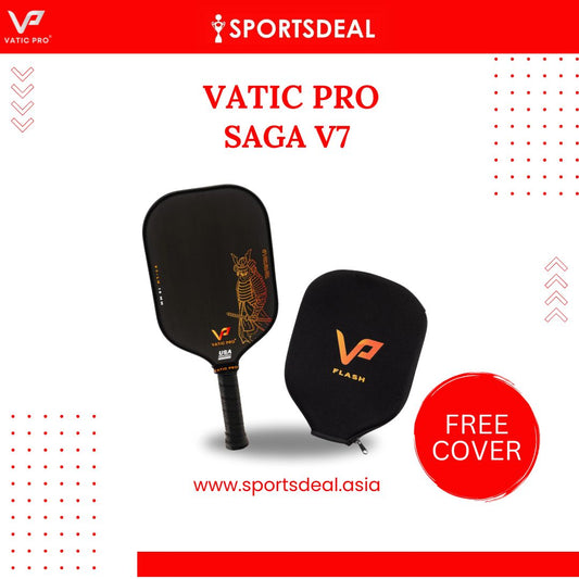Vatic Pro Saga V7 Pickleball Paddle (Includes Free Paddle Cover)