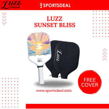 Luzzpickleball Sunset Bliss Original Paddle (16mm) T700 Carbon Fiber (Includes Free Paddle Cover)
