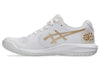 ASICS Gel Dedicate 9 Pickleball Shoes (White/Champagne) Womens