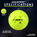 Ama Sport X-ACE 40 Pickleball Ball USAPA - Green