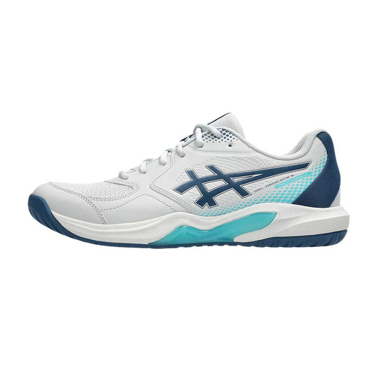 Asics Gel Dedicate 9 Mens (Concrete/MakoBlue) Pickleball Shoes