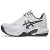 ASICS Gel Dedicate 9 Pickleball Shoes (White/Gunmetal) Mens