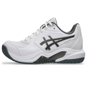 ASICS Gel Dedicate 9 Pickleball Shoes (White/Gunmetal) Mens