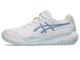 ASICS Gel Resolution X GS White/GreyBlue (Standard) Kids Pickleball Shoes