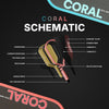 Six Zero Coral 16mm Hybrid Pickleball Paddle