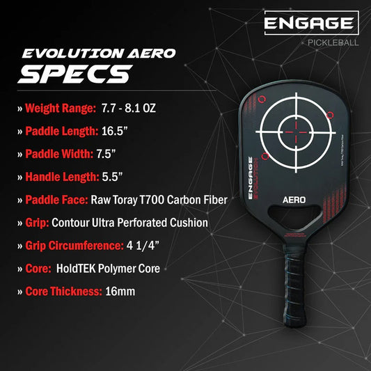 Engage Evolution Aero Pickleball Paddle (DEMO)